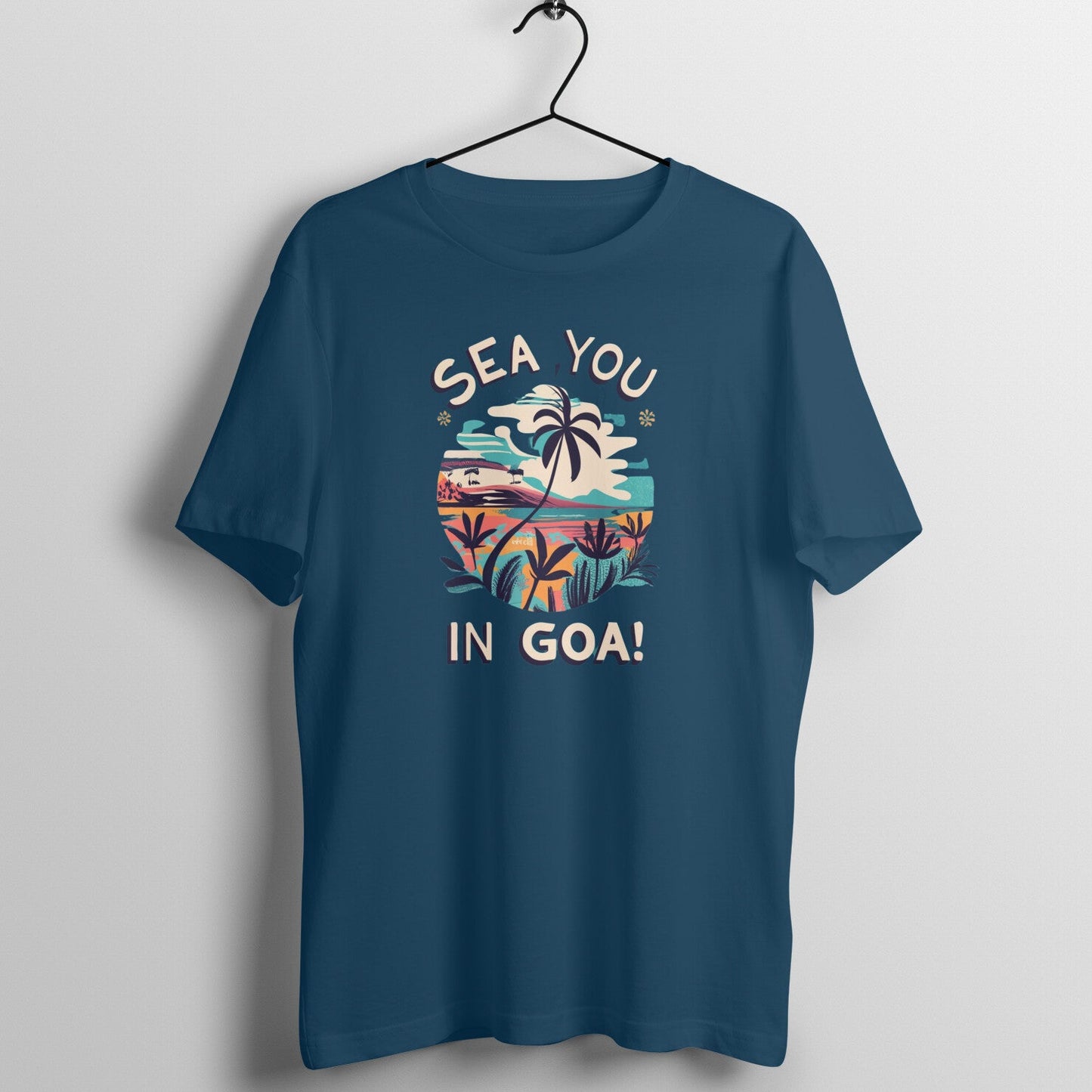 Sea, You in Goa - Cool Unisex Travel T-shirt Half Sleeves - vibetown.in