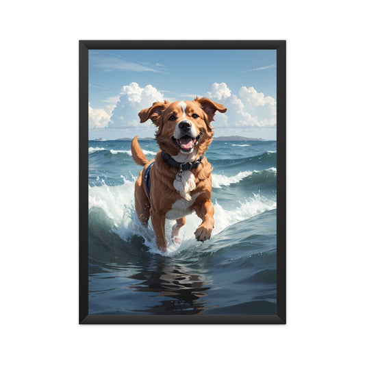 Dog & Sea - Framed Poster - Vibe TownDog & Sea - Framed Poster