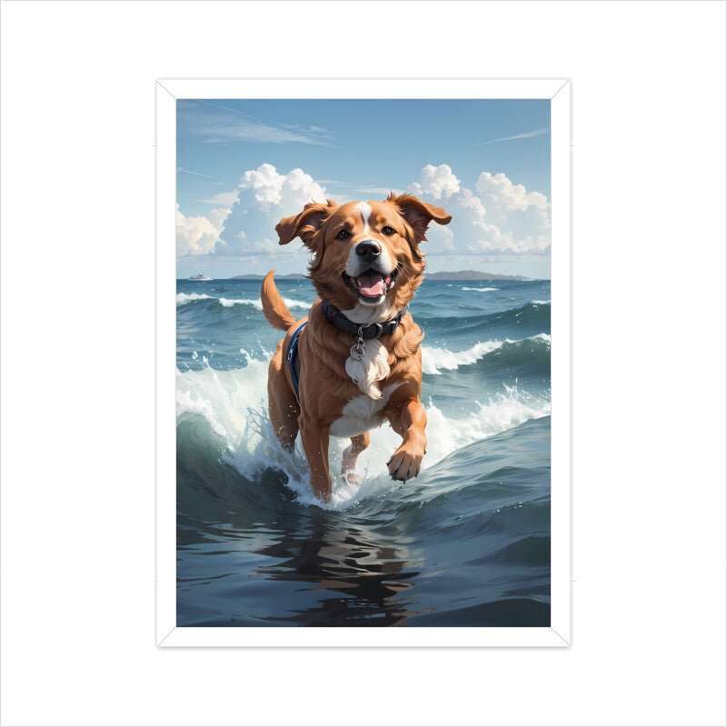 Dog & Sea - Framed Poster - Vibe TownDog & Sea - Framed Poster