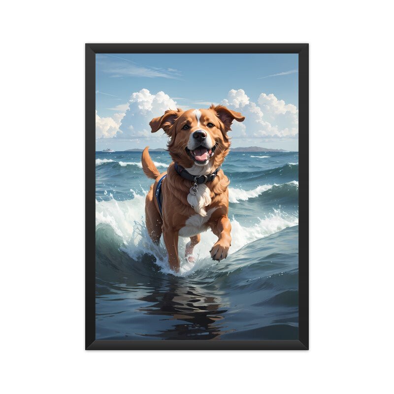 Dog & Sea - Framed Poster - Vibe TownDog & Sea - Framed Poster