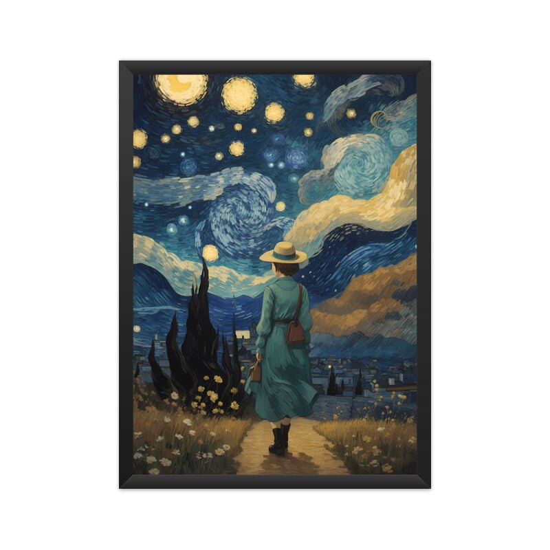 Lady in Vag Gogh Night - Vibe TownLady in Vag Gogh Night