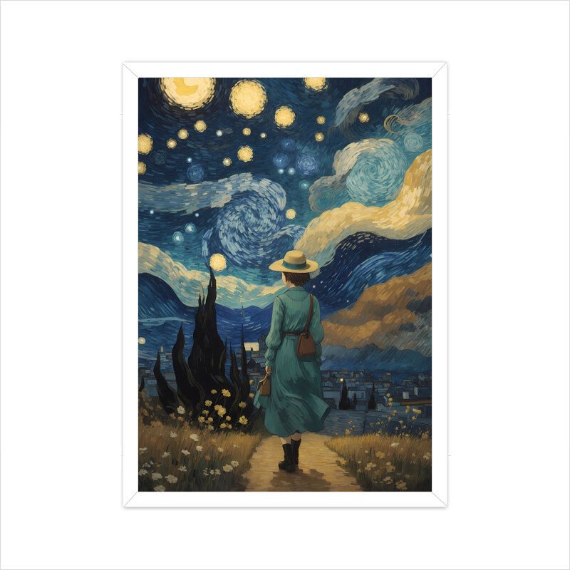 Lady in Vag Gogh Night - Vibe TownLady in Vag Gogh Night