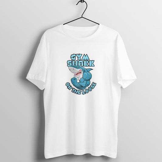 Gym Shark on the Loose, Cool Gym Half Sleeves T-Shirt. - Vibe TownGym Shark on the Loose, Cool Gym Half Sleeves T-Shirt.