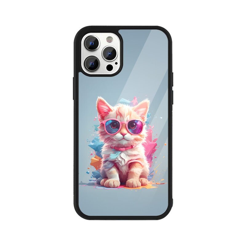 Pink Kitty - iPhone Glass Cover - Vibe TownPink Kitty - iPhone Glass Cover