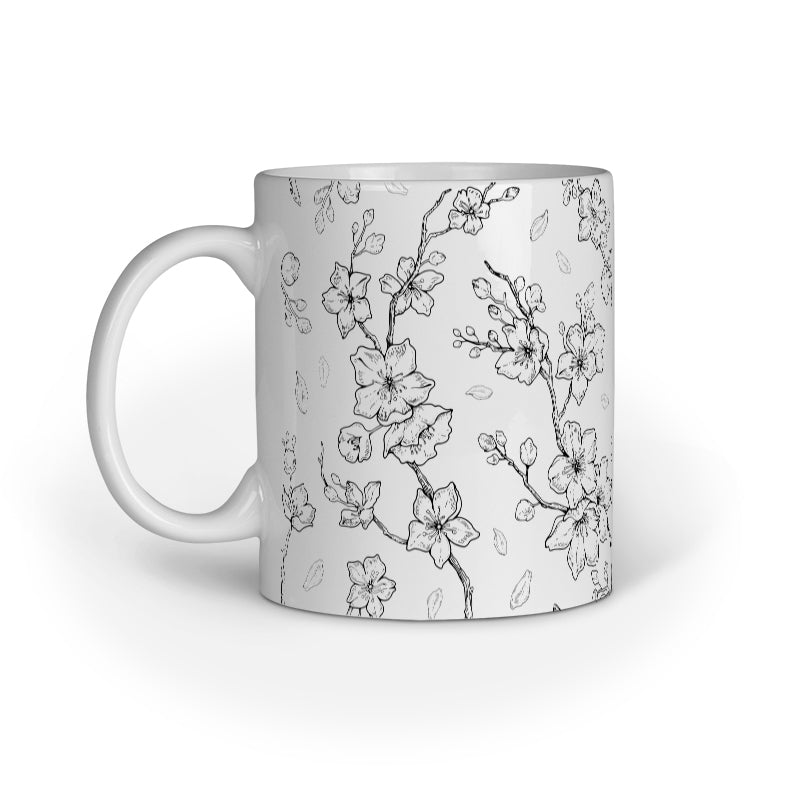 Flower in Noire - Ceramic Mug - Vibe TownFlower in Noire - Ceramic Mug